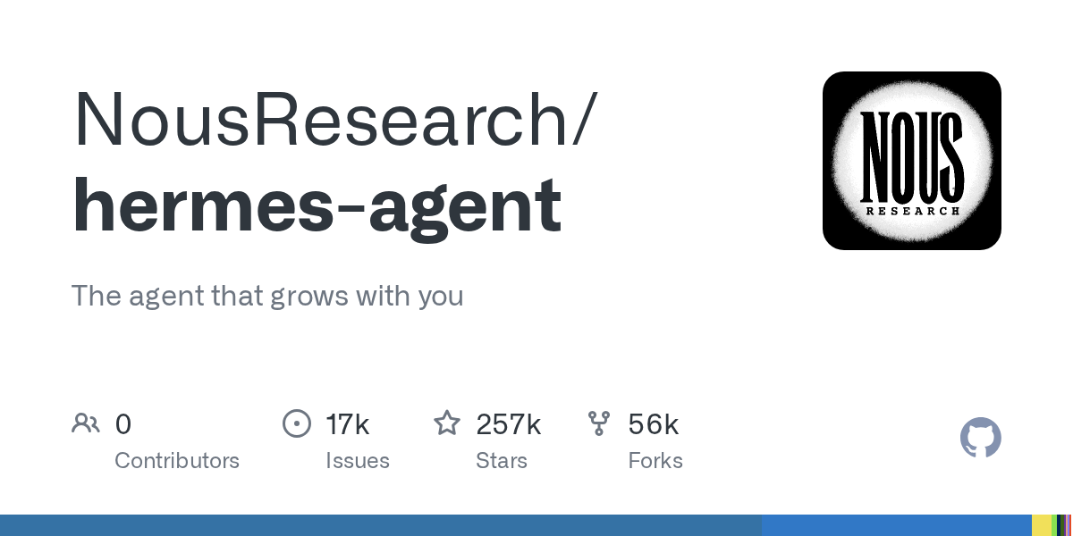 NousResearch/hermes-agent 封面