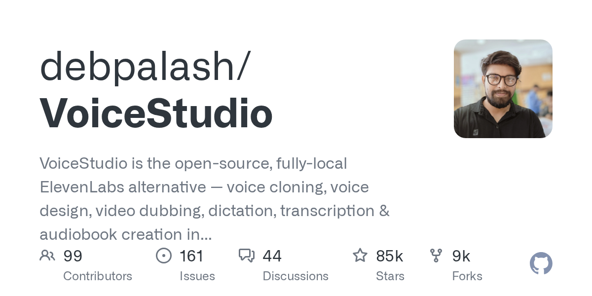 debpalash/VoiceStudio 封面