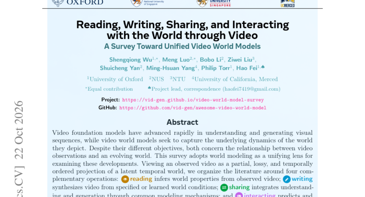 Reading, Writing, Sharing, and Interacting with the World through Video 封面