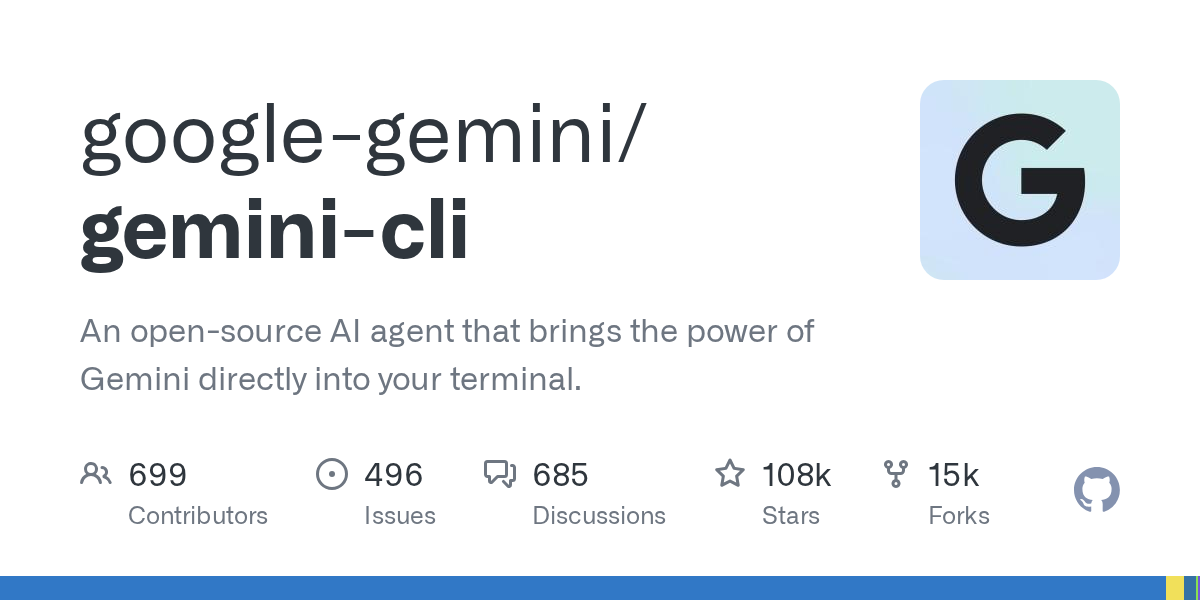 google-gemini/gemini-cli 封面