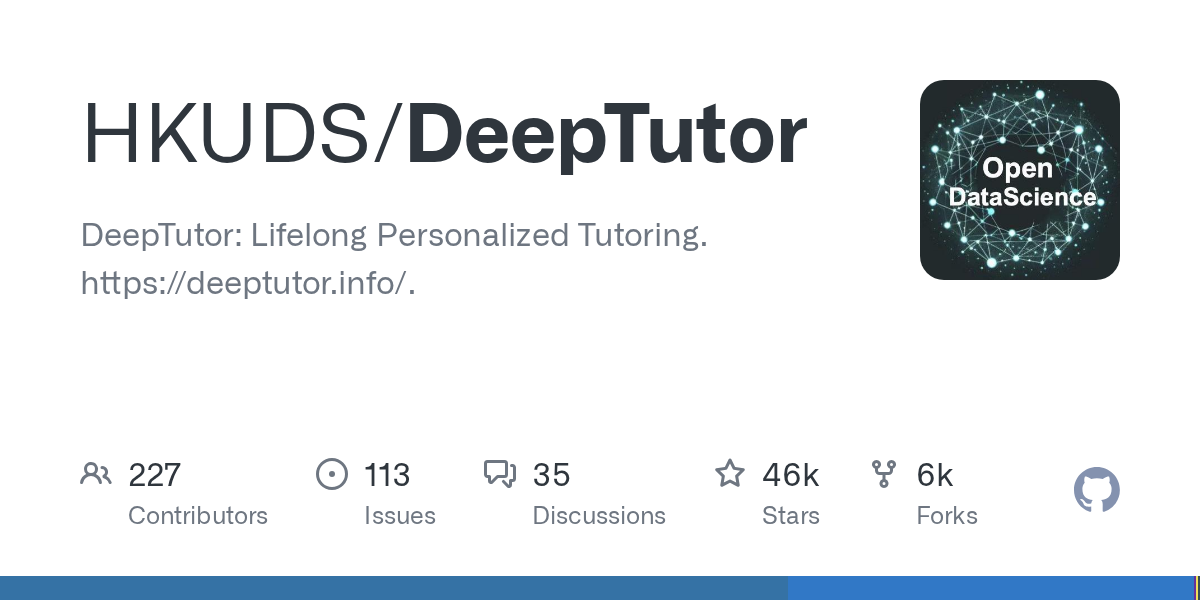 HKUDS/DeepTutor 封面