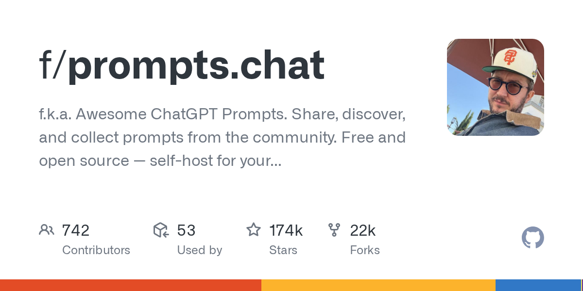 f/prompts.chat 封面